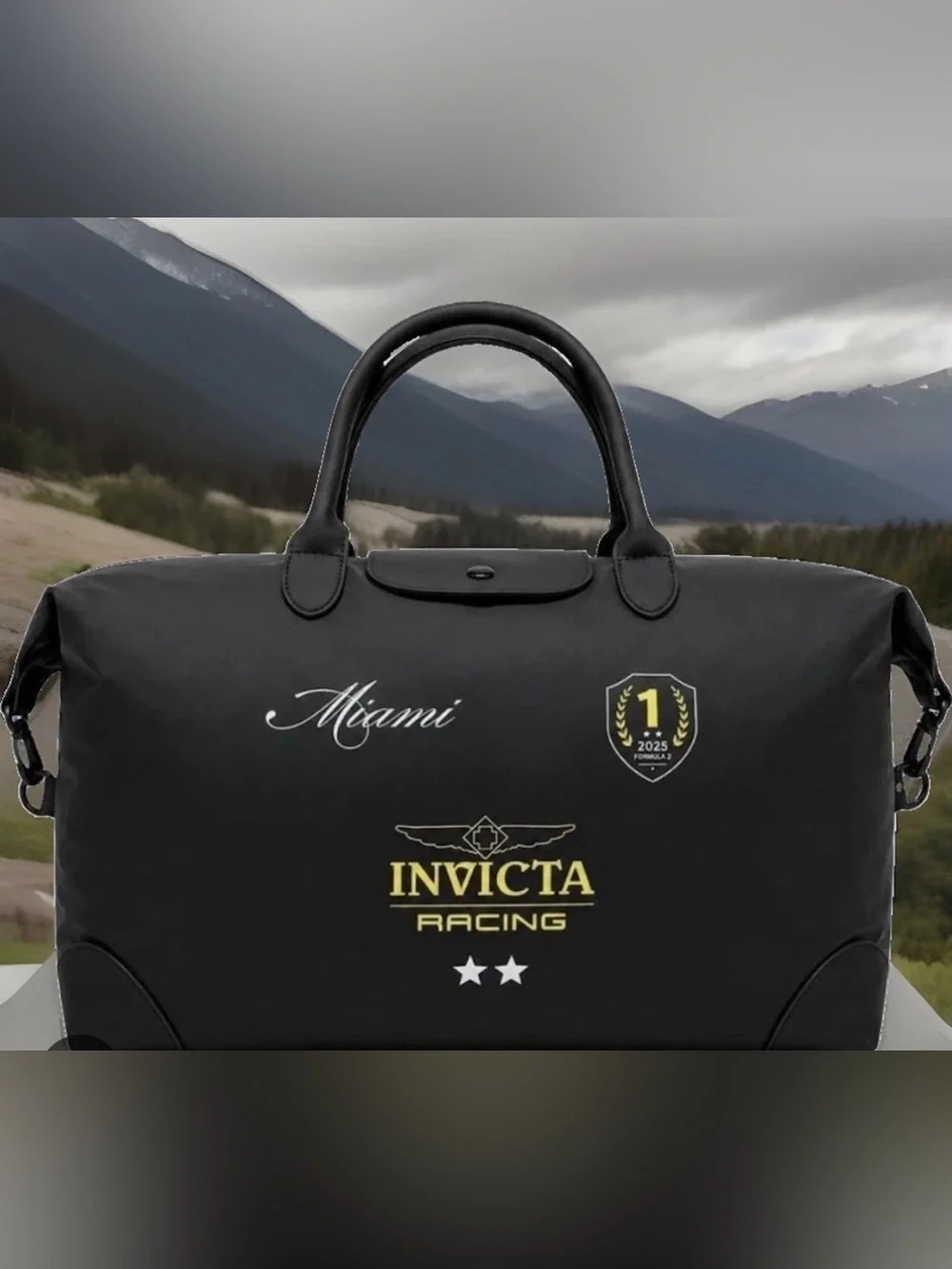 Invicta Racing Miami 2025 Black Duffle Bag